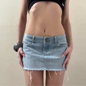 Y2K denim mini skirt